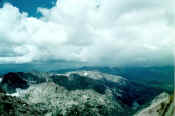 View of storm clouds from the Trough