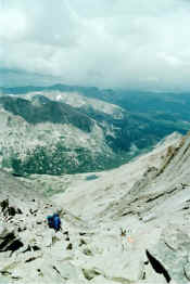 View of storm clouds from the trough